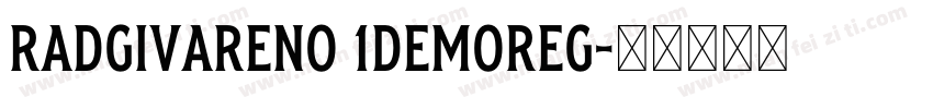 RadgivareNo 1DemoReg字体转换